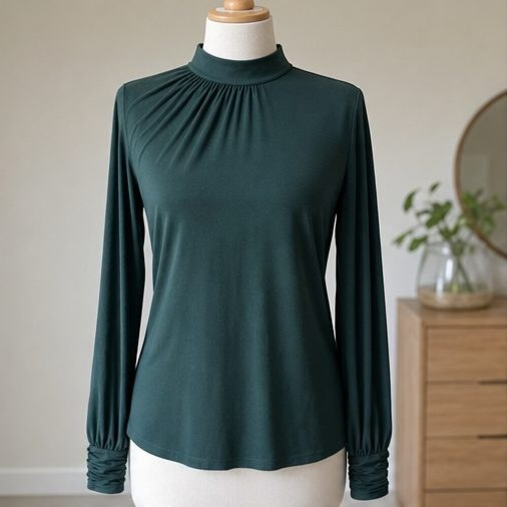 Sand V Neck Top